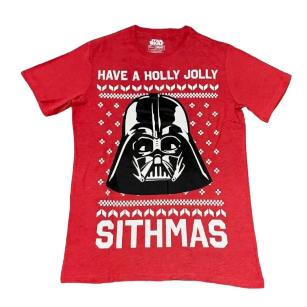 Have a Holly Jolly Sithmas T-Shirt (Men's) Star Wars Darth Vader - Red NWT